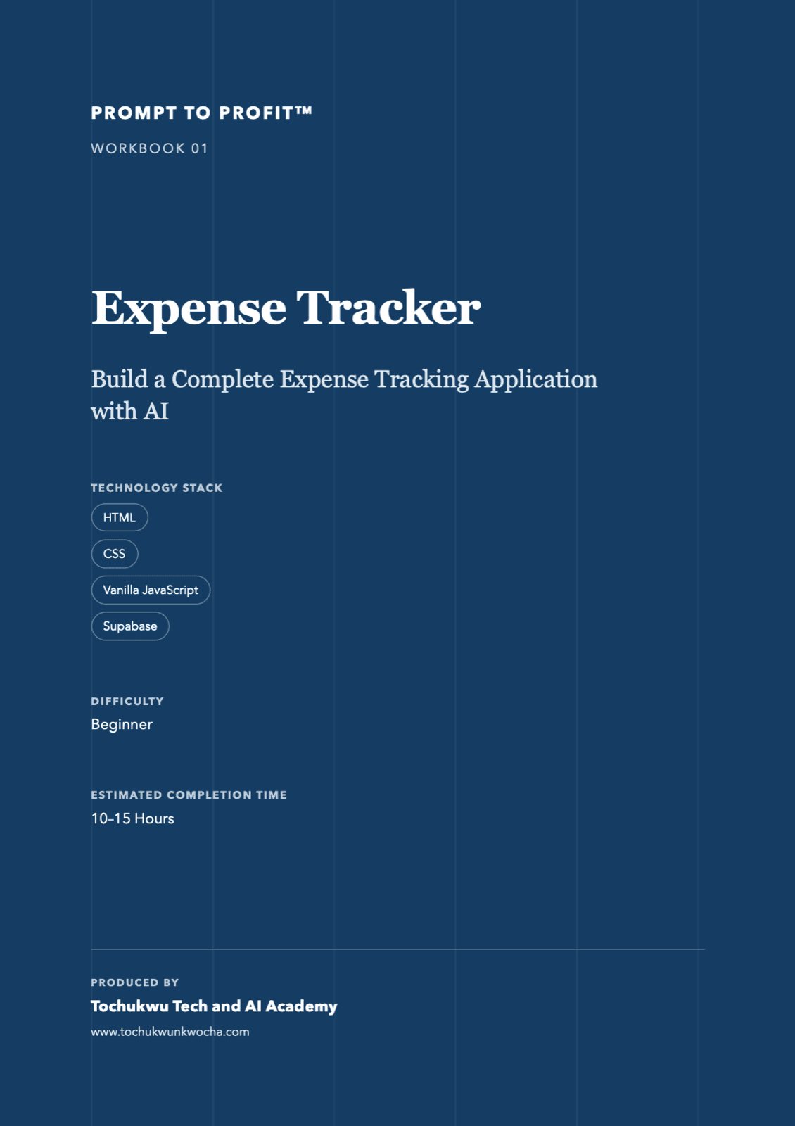 Expense Tracker workbook cover