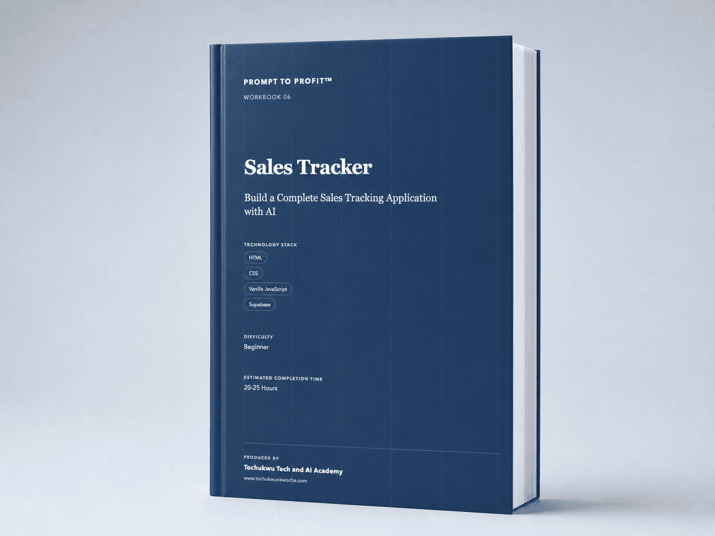 Sales Tracker workbook mockup