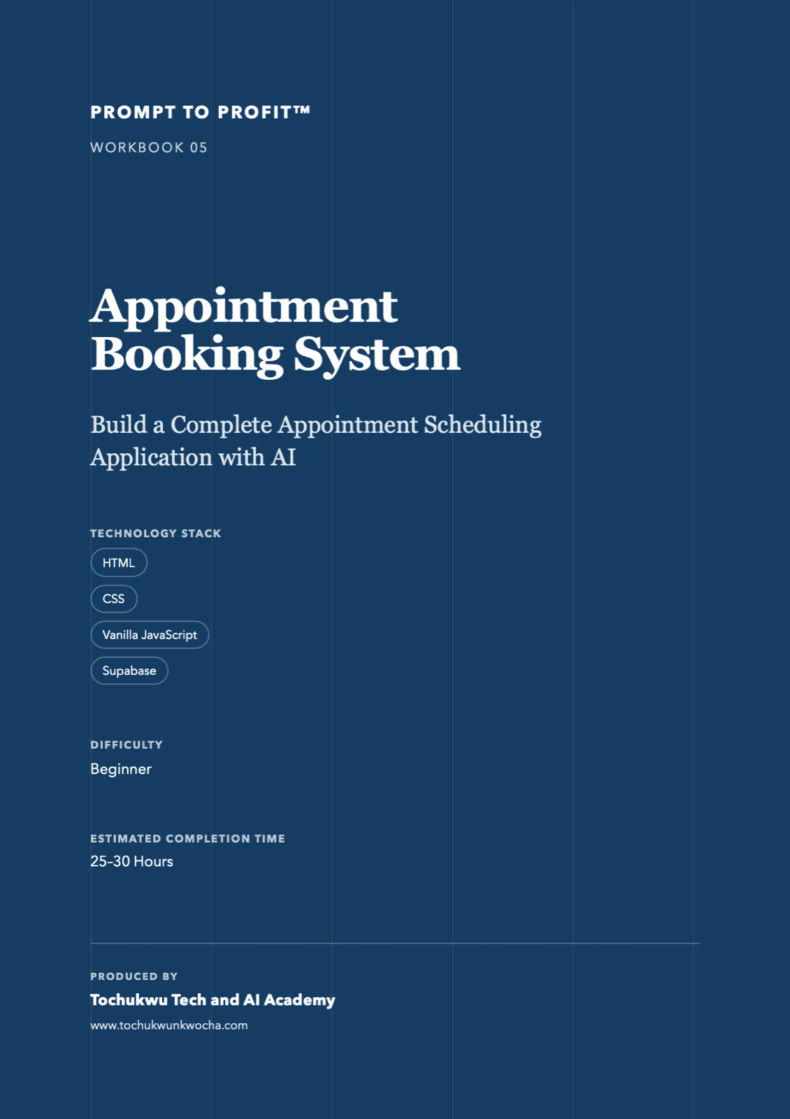 Appointment Booking System workbook cover