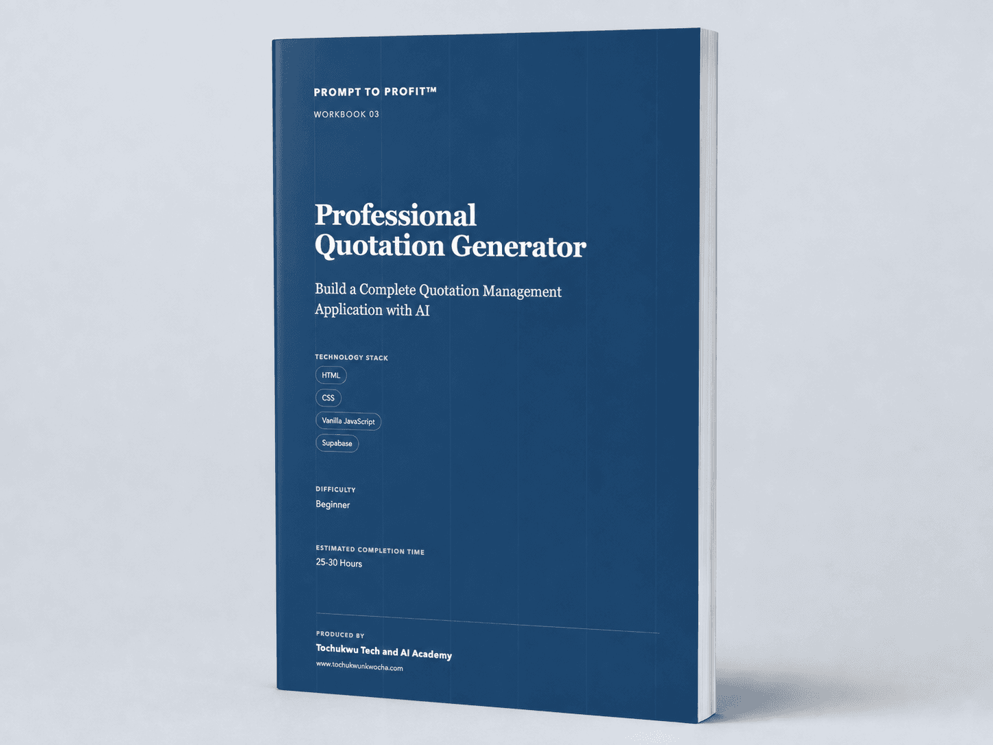 Professional Quotation Generator workbook mockup