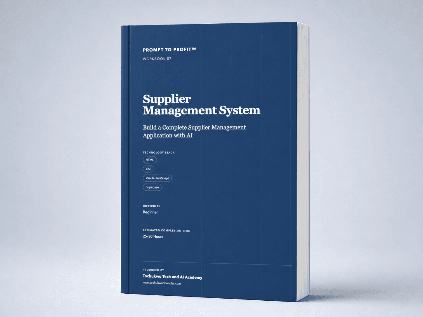 Supplier Management System workbook mockup